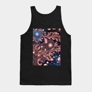 Other Worldly Designs- nebulas, stars, galaxies, planets with feathers Tank Top